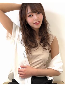 チョビー 銀座(chobii) グレージュ/デジタルパーマ/ゆるふわロング/イルミナカラー/高柳