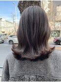 グレージュミディアムクビレヘア 30代40代【白金/目黒】担当濱口