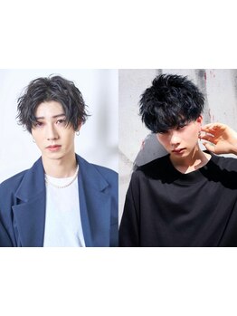 [カット+ヒートカール\9000]ツイストスパイラル,波巻きパーマ,スペインカール,韓国[メンズサロン/men's]