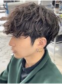 波巻きスパイラルパーマメンズマッシュツイストスパイラルパーマ