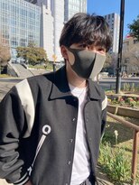 ダブル(W) メンズカット/マッシュ/韓国/黒髪/マスク男子/藤が丘/眉カット