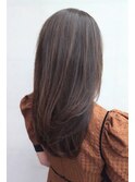ナチュラルハイライト×ロングレイヤー