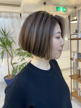 ヘアアンドメイク スタジオ ミムロ(HAIR&MAKE STUDIO MIMURO) 前下がりボブ ひし形