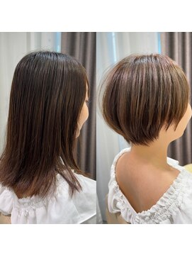 アンド ストーリーズ(&STORIES) ショートボブ髪型30代40代50代前髪あり前髪なし面長丸顔【倉田】