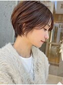 ふんわりショート小顔ヘア簡単スタイリングツヤ髪スタイリング