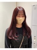 Say.黒髪ボブルフネビージュ小顔ワンレンロングレイヤーピンク