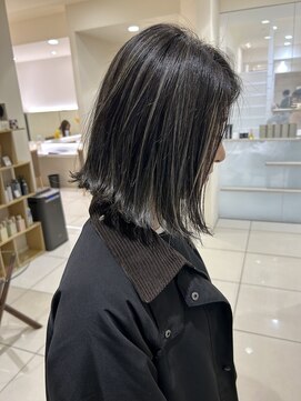 マージュ ギンザ(marju GINZA) 細めコントラストハイライト切りっぱなしボブ