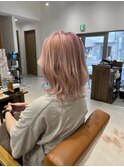 魅力倍増カールセミディシアーカラーダークアッシュショートヘア
