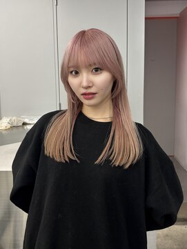 レコ 渋谷(LECO) ピンクベージュ毛先ぷつっと