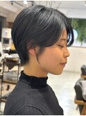 【くびれショート/黒髪ショート/コンパクトショートヘア】
