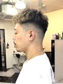 MEN'S HAIRスパイキーショートスペインカールブルーブラック
