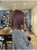 【髪質改善カラー】ブリーチなしダブルカラー+レッドブラウン