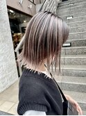 乾かすだけでキマる髪/馴染むハイトーン外ハネボブハイライト