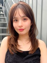 フォト 新宿三丁目(foto)&nbsp;くびれヘア/アプリコットオレンジ/ハイライトカラー/韓国/新宿