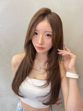 ロンド ストラーダ 心斎橋(Lond strada) くびれヘア×アプリコットオレンジ×美髪［髪質改善/縮毛矯正］