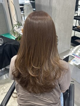 ラック(LUCK) ベージュブラウン/船橋/くすみベージュ/細めハイライト