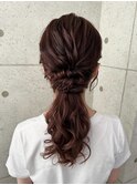 池袋　アップスタイル　ポニーテール　ゆるふわ　お呼ばれヘア