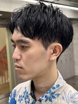 ニコトウキョウ 新宿(nico TOKYO)&nbsp;刈り上げアップバングスパイキーショートパーマスパイラルパーマ