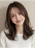 くびれ巻き レイヤーカット 顔周りレイヤー 20代【赤坂大濠】