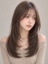 チャオ バイ ミチ(Chao by MICHI) 【ChaoMICHI yu-ka】韓国風レイヤーカット ミルクブラウン 20代