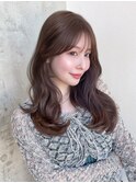 ふんわり小顔レイヤーカット×ショコラベージュ美髪韓国レイヤー