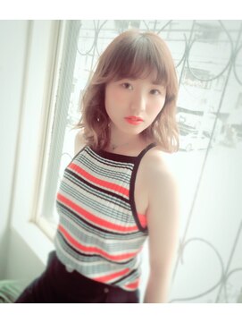ヘアアンドメイク エジェリ(hair&make egerie) フェザーバングでこなれ感♪愛されミディ3 ハイライト 恵比寿