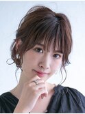 シンプルシニヨンアレンジ