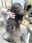 ハイライトシルバーバレイヤージュ「倉敷美容室」ナブラ