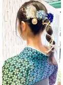 袴アレンジ×一つ結び