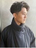 七三ツーブロアップバング　ニュアンスパーマ