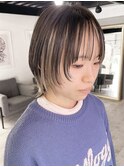 軽めウルフとインナーブランドカラー