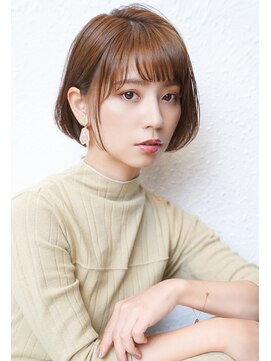 モニカ 西宮北口(Monica) 前下がりボブ・  内巻きワンカール・  ボブショート・暗髪