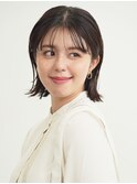 外ハネボブ/エギョモリ/菱形ボブ/ペールベージュ[新宿]