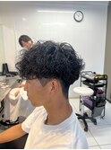 波巻きスパイラルパーマ プードルパーマ メンズショート