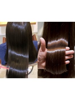 ダメ―ジ補修や切れ毛、枝毛補修などあなただけのオリジナルなカスタマイズTRで艶髪、美髪をご提供。