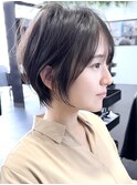 大人ショートボブ/白髪染め/ハイライトカラー【阪急豊中/梅田】