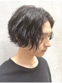 波巻きパーマメンズパーマメンズヘアツーブロックツイストパーマ