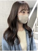 レイヤーカットハイライト白髪ぼかしミディアムダブルカラーボブ