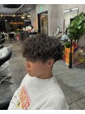 長崎刈り上げマッシュ波巻きパーマ