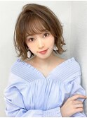 【NEW OPEN】小顔前髪あり後れ毛サイドバングメルティカラー