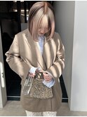 brown design/ bob cut