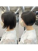くびれヘア/アプリコットオレンジ/夏のヘアアレンジ/町田