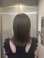 リエート 四条河原町(Lieto)&nbsp;髪質改善 オリーブグレージュくすみカラー 大人かわいい 透明感