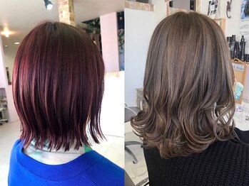 ドゥ スタイル 三国ヶ丘店(Duex Style)の写真/初めてのブリーチやハイライトに不安な方へ、髪の状態を見極め、ダメージを抑えた上品なデザインカラーに。