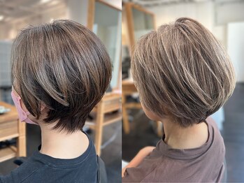 エムプラス 二子玉川(Mplus)の写真/【二子玉川】気になり始めた白髪も明るい白髪ぼかしでお洒落に☆ダメージレスカラーで芯から輝く艶髪に。