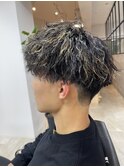 men's/メンズツイストスパイラルパーマ/ナチュラルアップバング