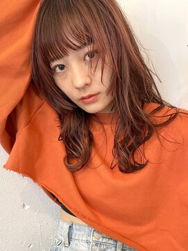 キコ 天神大名西通り店(kico) kico☆ベージュピンク×ぱっつん前髪×レイヤーロング
