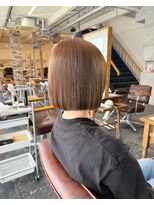 セットアップ 岡山北長瀬店(SET-UP) 髪質改善カラー/ミニボブミルクティーブロンド