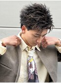 シャドウパーマ アクティブショート ルーズパーマ フェザー