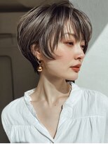 ハーツ 青山表参道店(Heart's) 白髪ぼかし脱白髪染め似合わせショートボブ40代50代60代